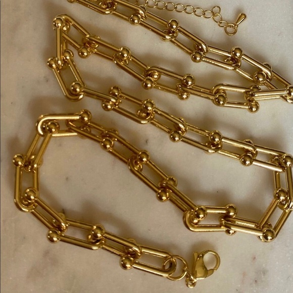 COPY - NEW Luxury U-Link (in Silver only) 18 kt gold filled Hardwear Necklace - Picture 2 of 5